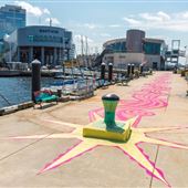 Magenta Pier Mural