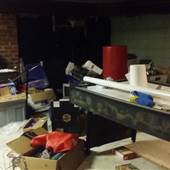 Basement, trashed